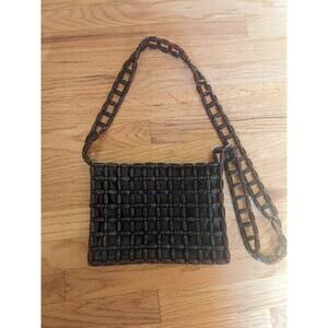 Brown Beaded Crossbody Bag Unbranded